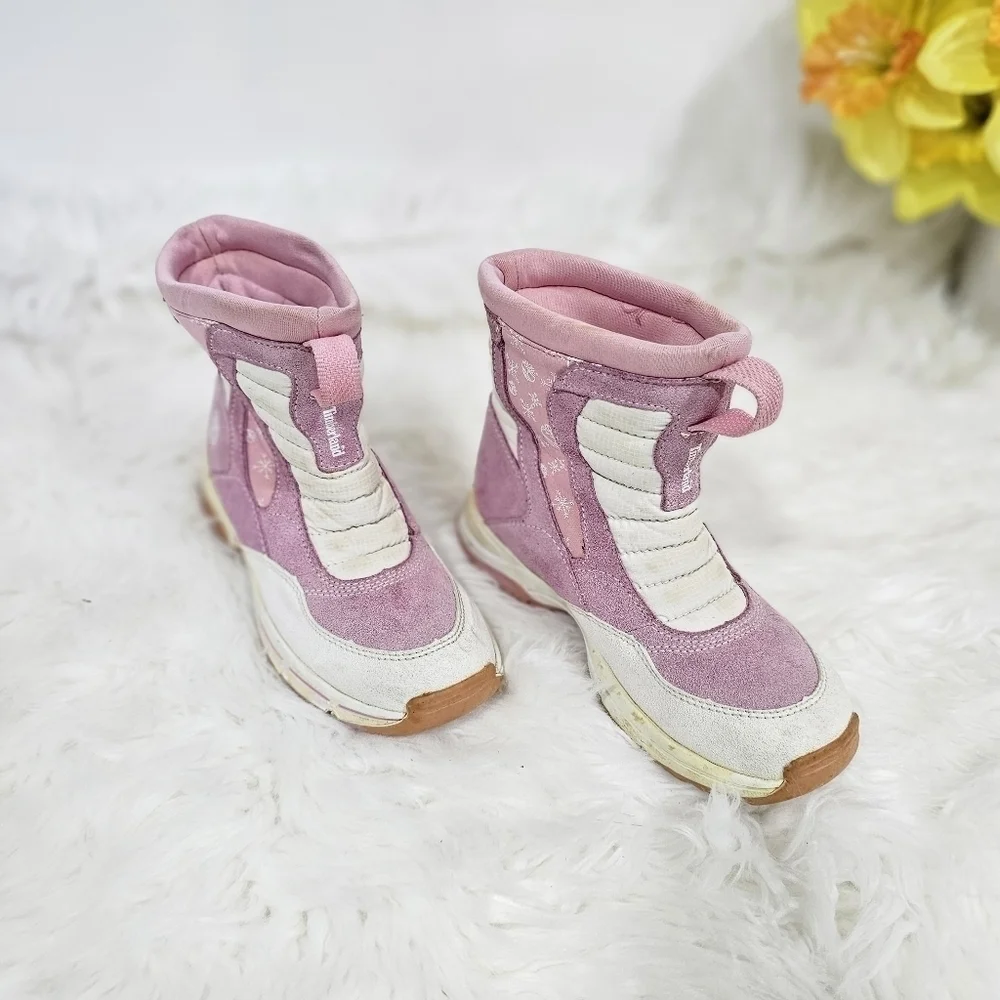 Timberland girls boots pink and white sz.2.5